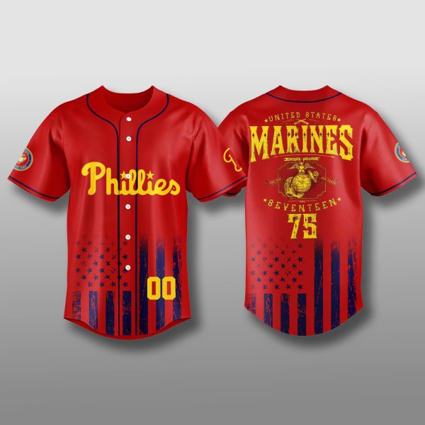 Philadelphia Phillies Marine 250th Birthday Baseball Jersey 2025