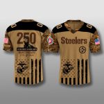 Pittsburgh Steelers USMC 250th Birthday Camo Jersey 2025