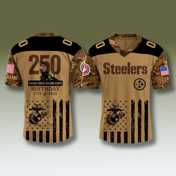 Pittsburgh Steelers USMC 250th Birthday Camo Jersey 2025