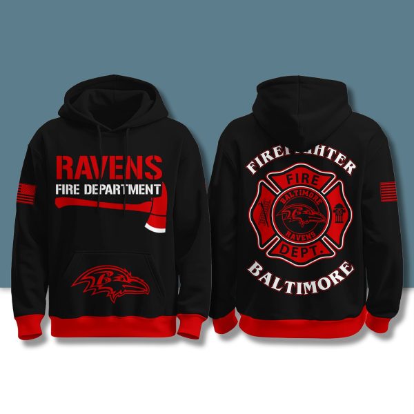 Ravens Firefighter Appreciation Night Hoodie 2025 1