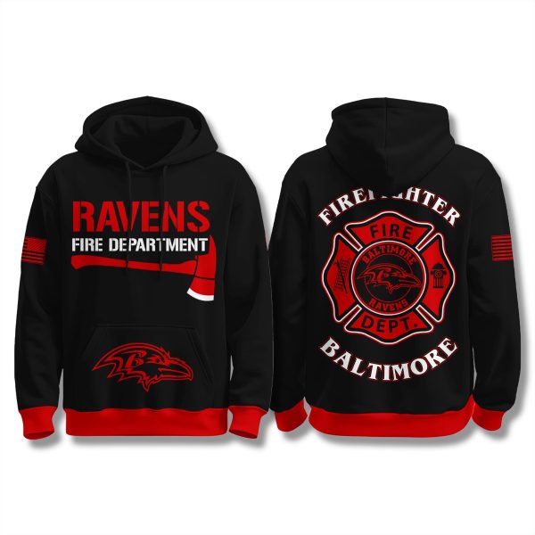 Ravens Firefighter Appreciation Night Hoodie 2025