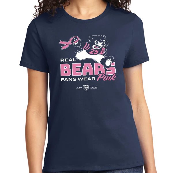 Real Bears Fans Wear Pink Breast Cancer Awareness Shirt 2025 6
