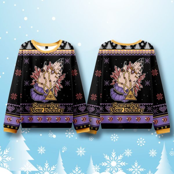 Remember Your Divinity Ugly Christmas Sweater 2