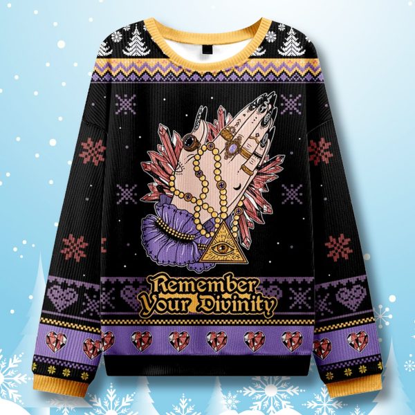 Remember Your Divinity Ugly Christmas Sweater