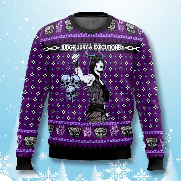 Rhea Ripley Judge Jury Executioner Ugly Christmas Sweater