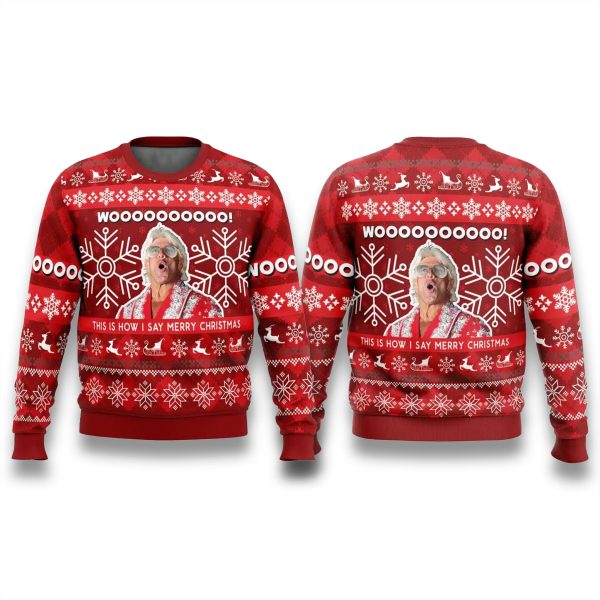 Ric Flair Woo Christmas Ugly Sweater 1