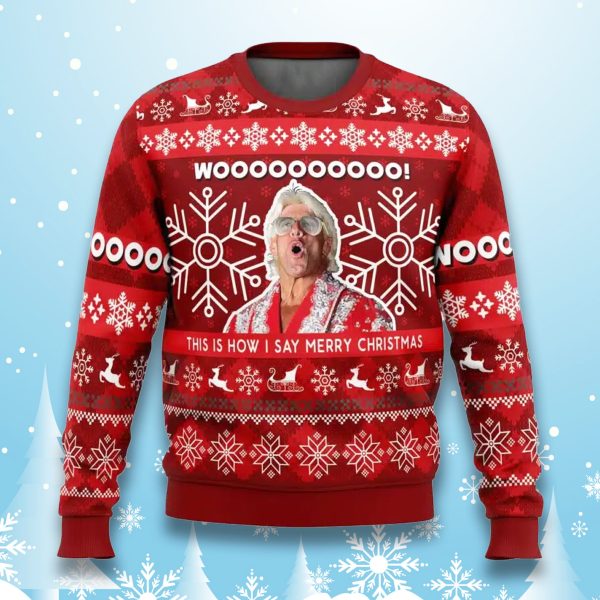 Ric Flair Woo Christmas Ugly Sweater