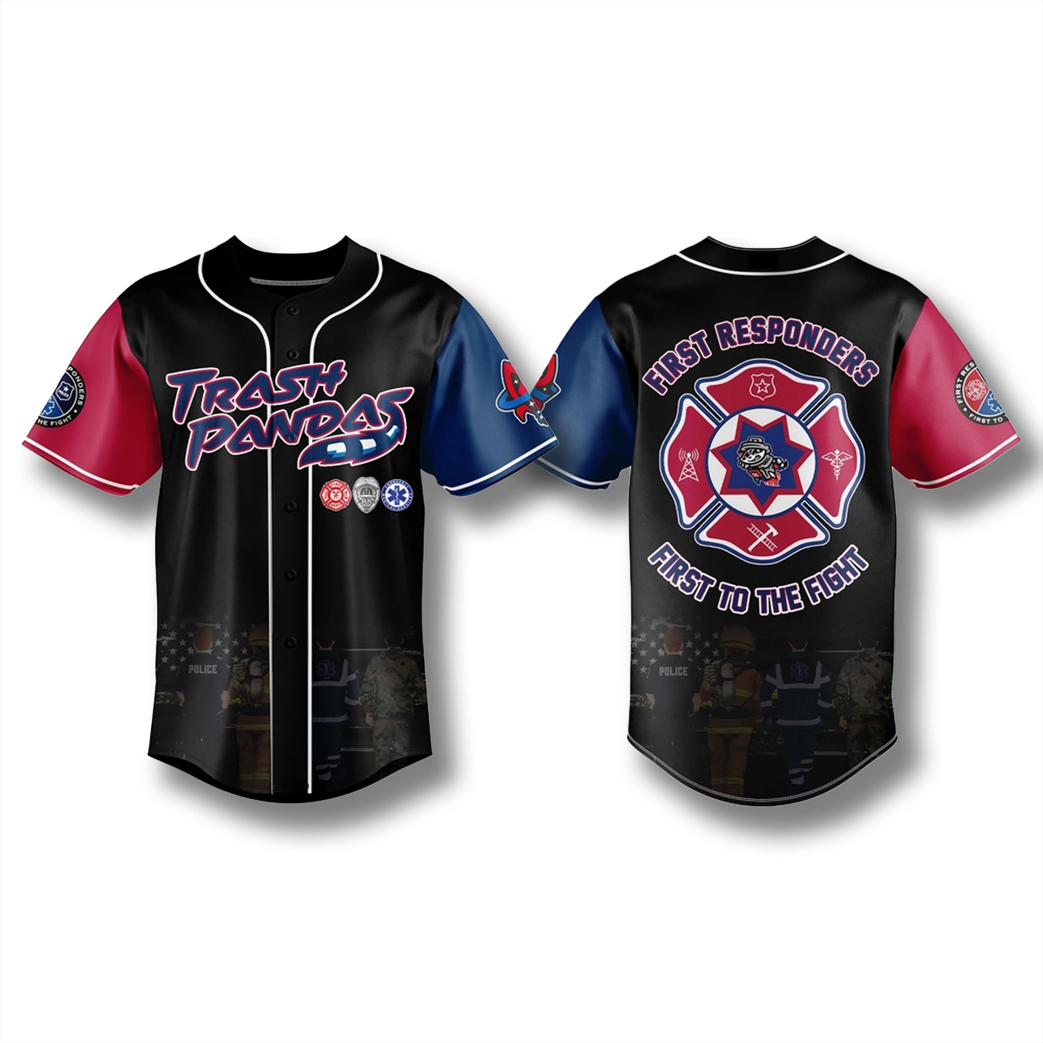 Rocket City Trash Pandas First Responders Night 2025 Jersey 1 Rocket City Trash Pandas First Responders Night 2025 Jersey 1