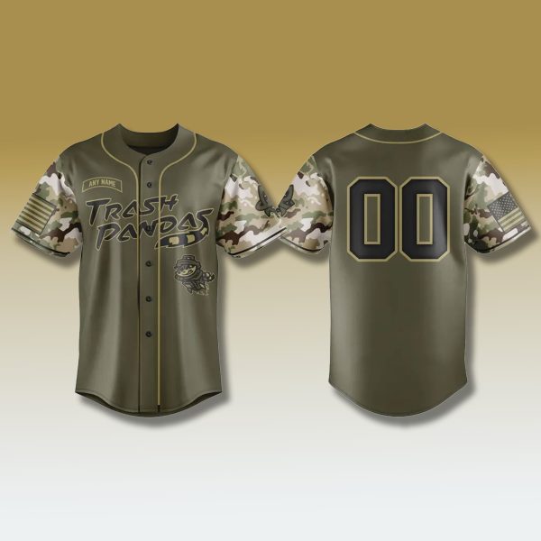 Rocket City Trash Pandas Salute to Service 2025 Camo Jersey
