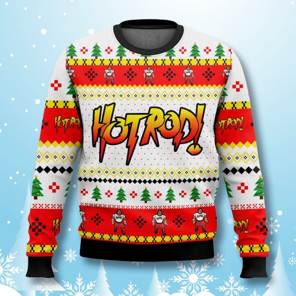 Roddy Piper Hot Rod Ugly Christmas Sweater 2