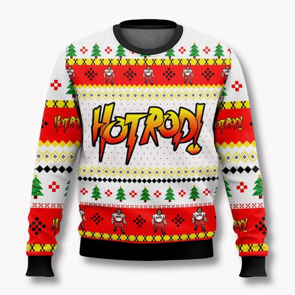 Roddy Piper Hot Rod Ugly Christmas Sweater