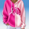 Rugby x Breast Cancer Awareness Pink Waffle Hoodie 1