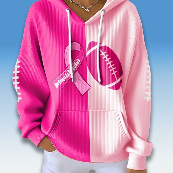 Rugby x Breast Cancer Awareness Pink Waffle Hoodie 1