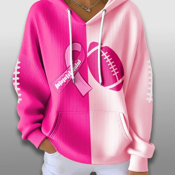 Rugby x Breast Cancer Awareness Pink Waffle Hoodie