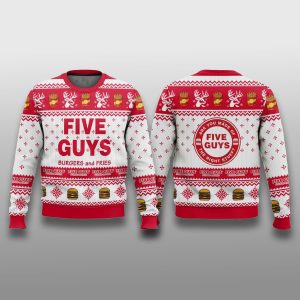 Five Guys Burgers Ugly Christmas Sweater 1