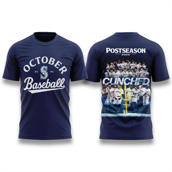 Seattle Mariners Clinched October Baseball Shirt 2025 1