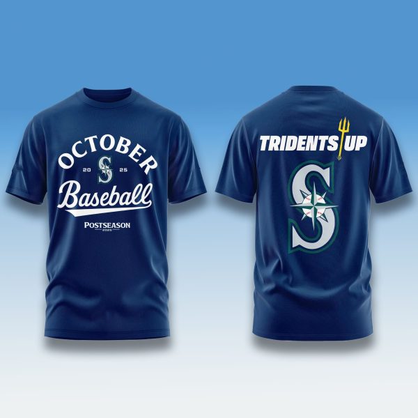 Seattle Mariners October Baseball 2025 Tridents Up Shirt