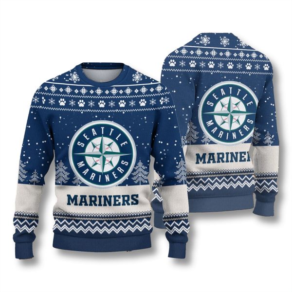 Seattle Mariners Vintage Ugly Christmas Sweater 2025 1