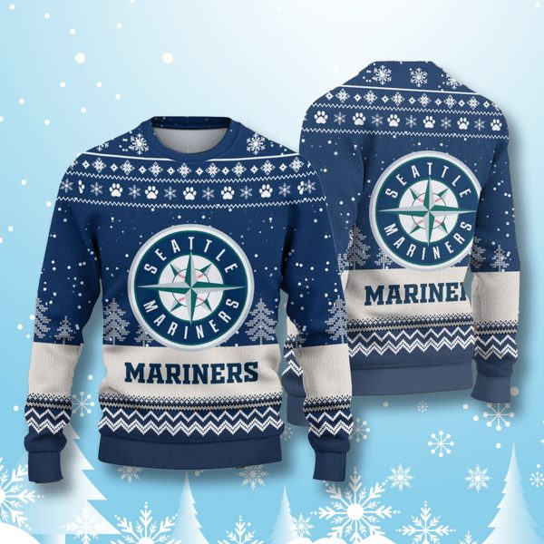Seattle Mariners Vintage Ugly Christmas Sweater 2025
