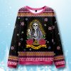 Skeleton Blessed And Stressed Ugly Christmas Sweater