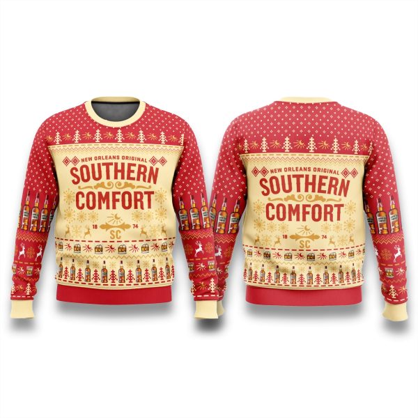 Southern Comfort Whiskey Christmas Ugly Sweater 1