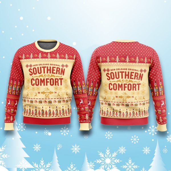 Southern Comfort Whiskey Christmas Ugly Sweater 2