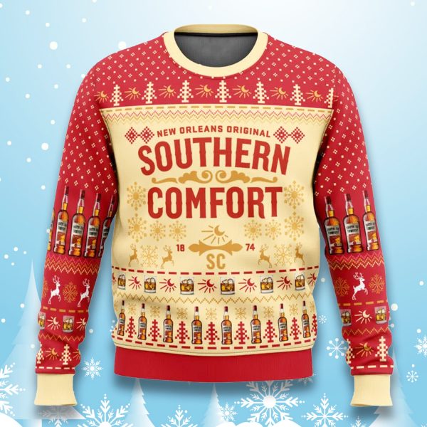 Southern Comfort Whiskey Christmas Ugly Sweater