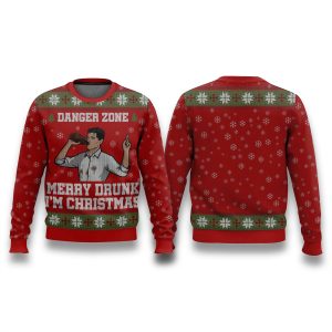 Sterling Archer Merry Drunk Im Christmas Ugly Sweater 1