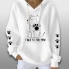 Talking With Paws Dog Lover Waffle Hoodie 1