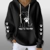 Talking With Paws Dog Lover Waffle Hoodie 2