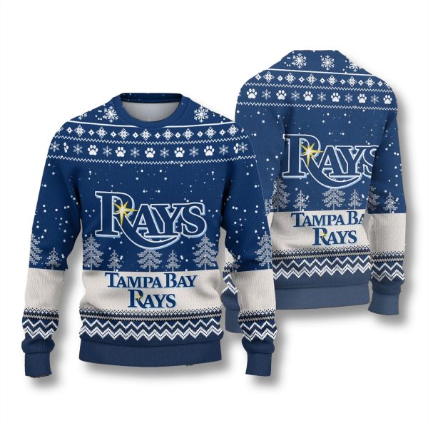 Tampa Bay Rays Vintage Logo Ugly Christmas Sweater