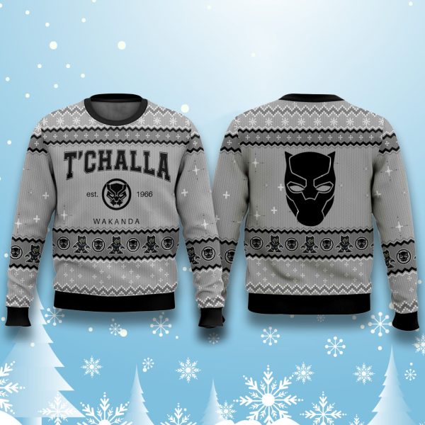 Tchalla Black Panther Ugly Christmas Sweater 2
