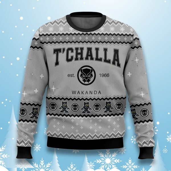 Tchalla Black Panther Ugly Christmas Sweater