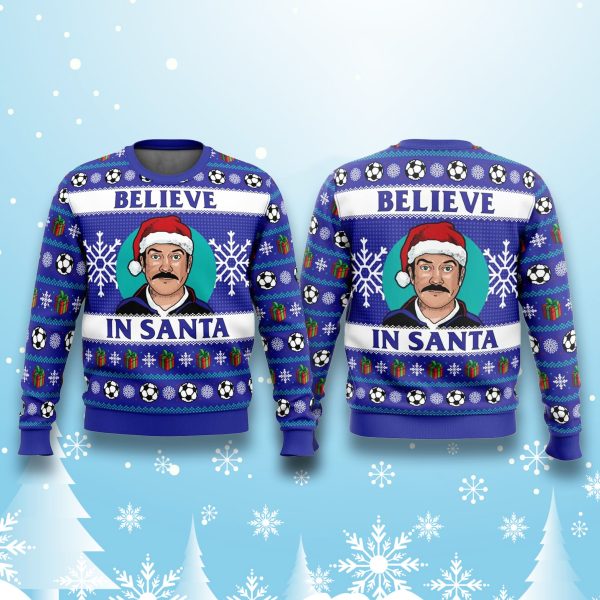 Ted Lasso Believe In Santa Ugly Christmas Sweater 2