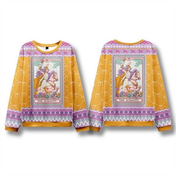 The Audacity Tarot Card Ugly Christmas Sweater 1
