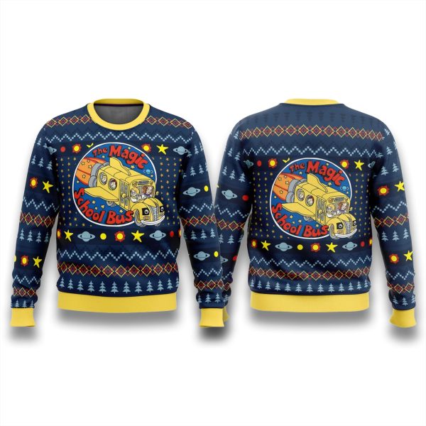 The Magic School Bus Christmas Ugly Sweater 1