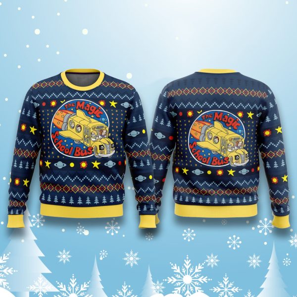 The Magic School Bus Christmas Ugly Sweater 2