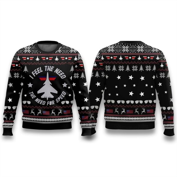 The Need For Speed Top Gun Ugly Christmas Sweater 1