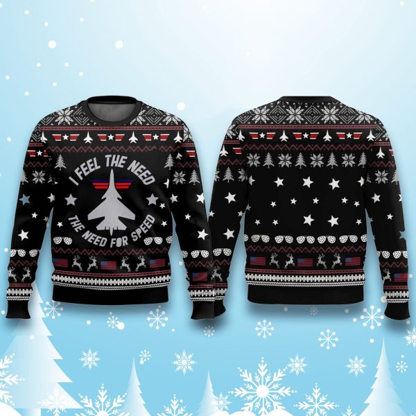 The Need For Speed Top Gun Ugly Christmas Sweater 2