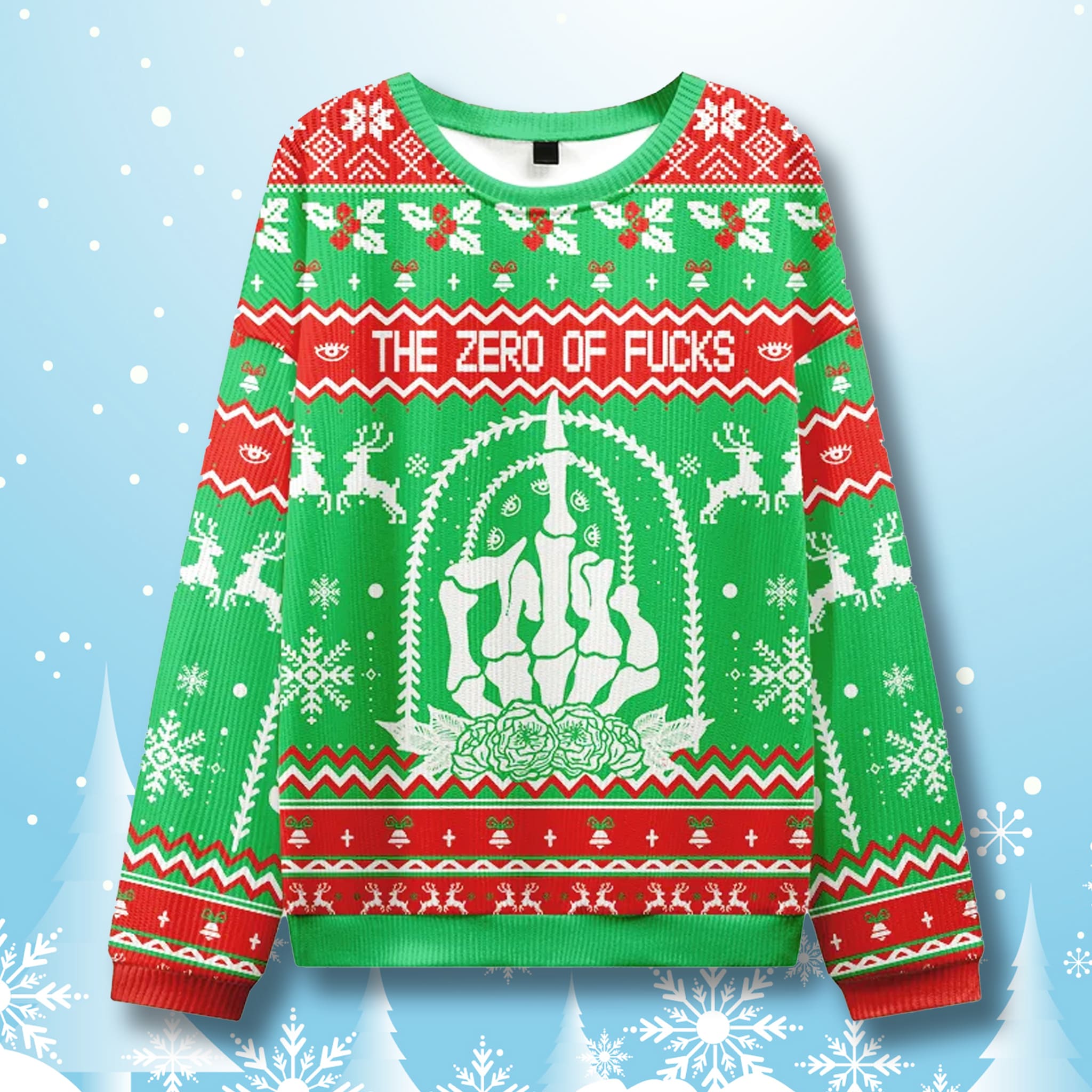 The Zero Of Fucks Tarot Ugly Christmas Sweater The Zero Of Fucks Tarot Ugly Christmas Sweater