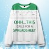 This Calls for a Spreadsheet Funny Excel Ugly Sweater 2