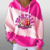 Together We Fight Breast Cancer Basketball Waffle Hoodie