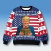 Trump God Bless America Ugly Christmas Sweater 1