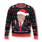 Trump Keep America Great 2025 Ugly Christmas Sweater