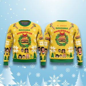 Bobs Burgers A Juicy Delicious Christmas Ugly Sweater 1