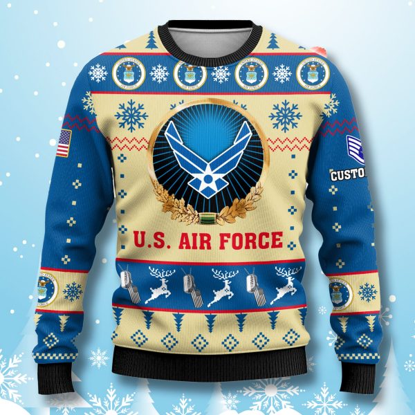 US Air Force Proudly Served Veterans Ugly Sweater