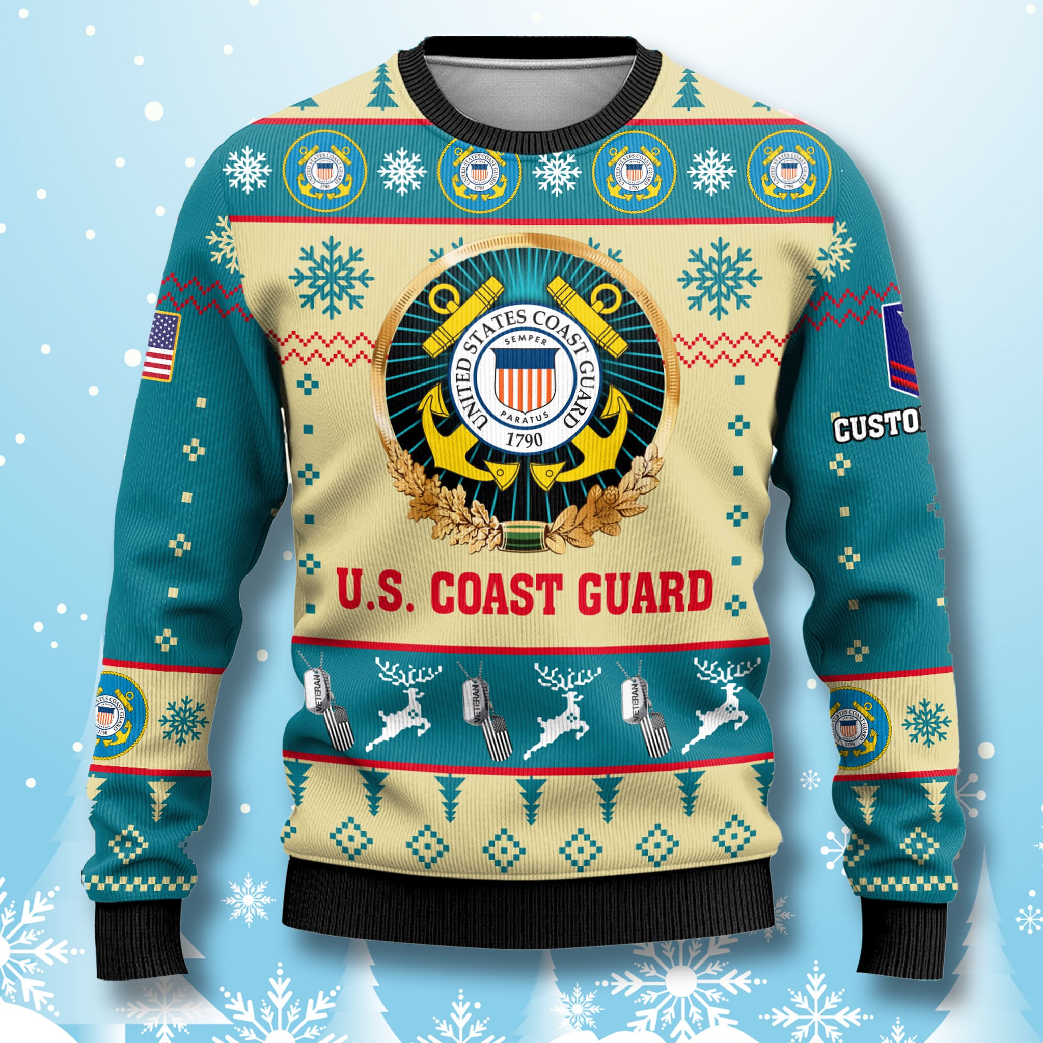 US Coast Guard Ugly Christmas Sweater US Coast Guard Ugly Christmas Sweater
