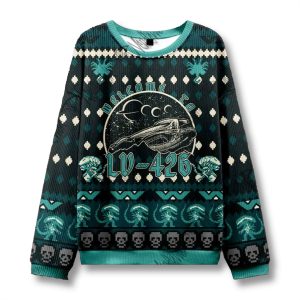 Xenomorph Alien Welcome to LV 426 Ugly Christmas Sweater 1