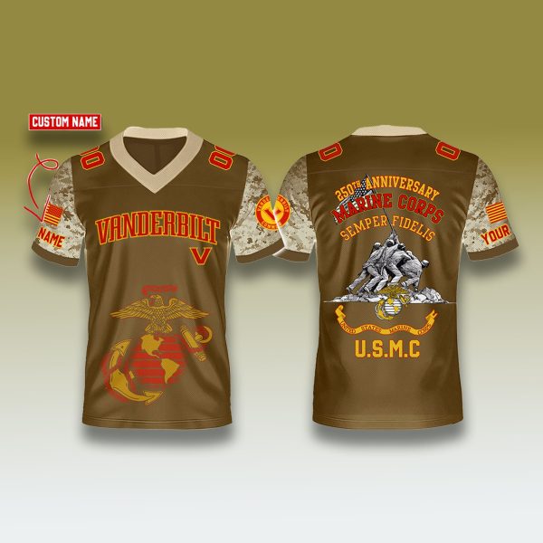 Vanderbilt Commodores Football USMC 250th Birthday Jersey