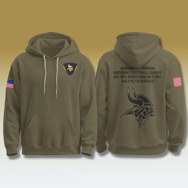 Vikings 2025 Salute To Service Hoodie 1